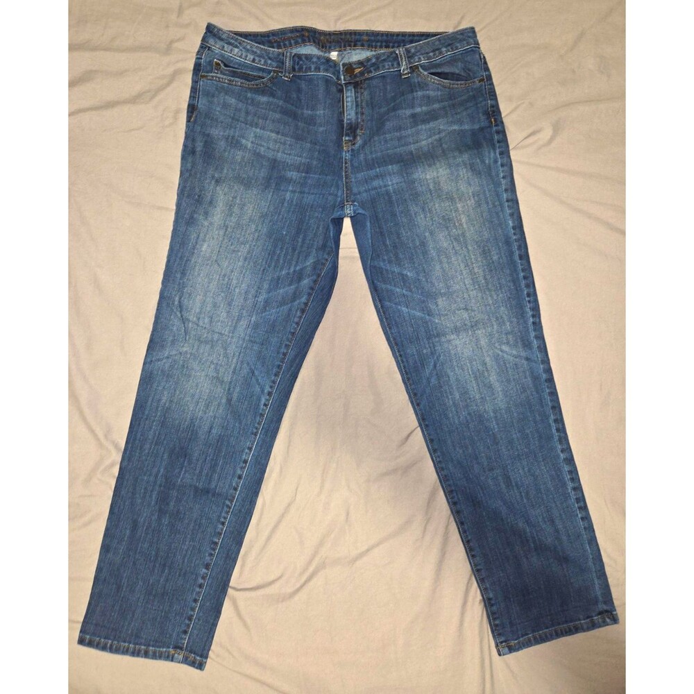 Jennifer Lopez JLO Womens Boyfriend Jeans Size 16L 39W 28L Medium Wash Stretch